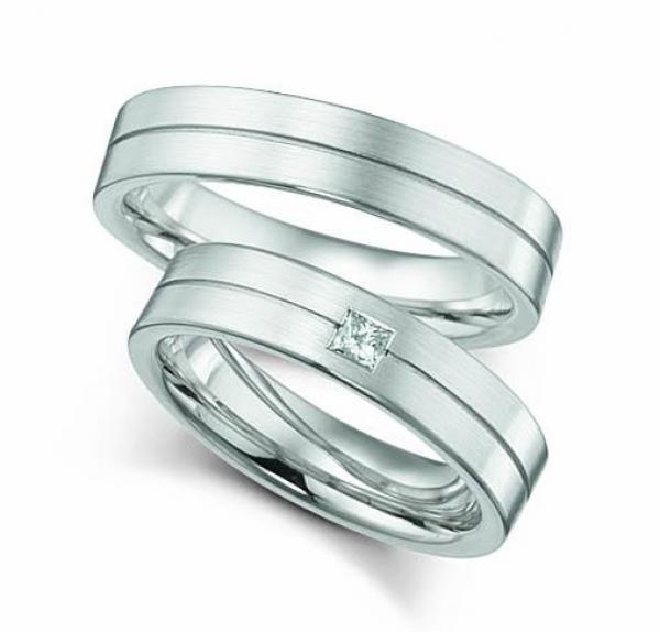 Trauringe Weissgold von Fischer 0605413/050